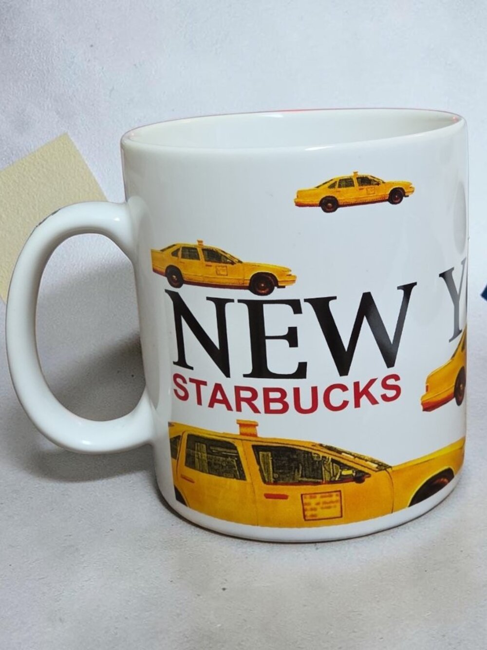 Starbucks New York City 2001 Barista Yellow Cab Taxi 20 oz Mug